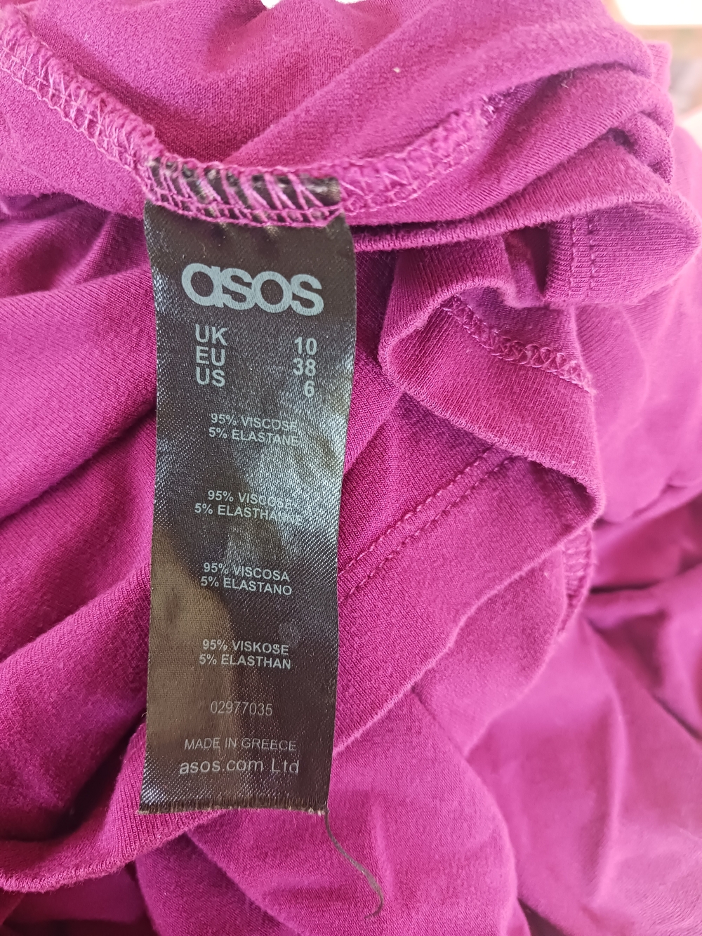 ASOS Nursing Magenta Short-Sleeve Gathered Casual Dress - Picture 3 of 4